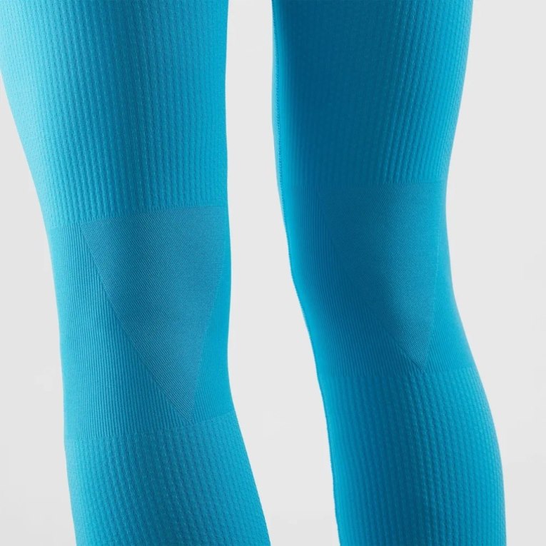 Turquoise Salomon Essential Seamless Men's Running Tights | IE TH1265